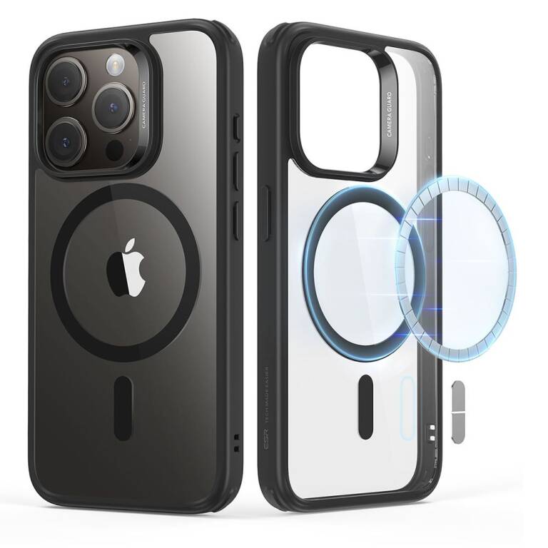 Etui do iPhone 15 Pro Max ESR Hybrid Case Magsafe - przezroczyste/czarne |  Etui i pokrowce