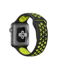 Pasek do Apple Watch 42/44/45/49 mm TECH-PROTECT Softband - czarno-zielony - zdjęcie 4