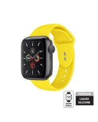 Pasek do Apple Watch 38/40/41 mm Crong Liquid Band - żółty - zdjęcie 1
