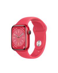 Apple Watch Series + Cellular 8 45mm aluminium w kolorze czerwony z paskiem sportowym w kolorze czerwony - zdjęcie 1