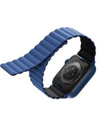 Pasek do Apple Watch 38/40/41 mm Uniq Revix dwukolorowy czarno - niebieski - zdjęcie 3