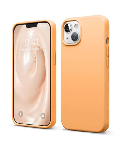Etui do iPhone 13 Elago Soft Silicon Case - pomarańczowe - zdjęcie 1