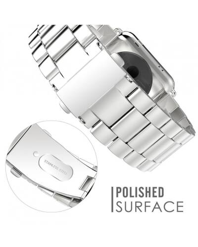 Bransoleta do Apple Watch 42/44/45/49 mm TECH-PROTECT Stainless -srebrna - zdjęcie 5