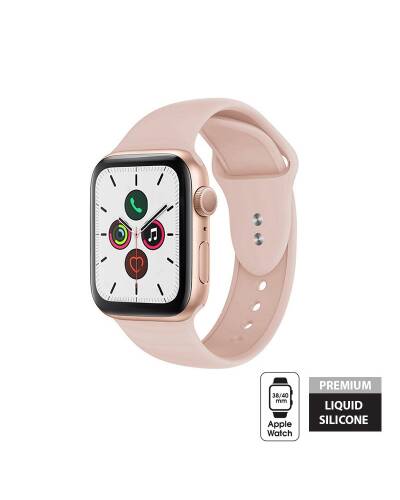 Pasek do Apple Watch 38/40/41 mm  Crong Liquid Band - piaskowy róż - zdjęcie 1