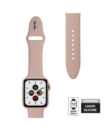 Pasek do Apple Watch 38/40/41 mm  Crong Liquid Band - piaskowy róż - zdjęcie 2