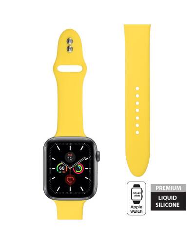Pasek do Apple Watch 38/40/41 mm Crong Liquid Band - żółty - zdjęcie 2