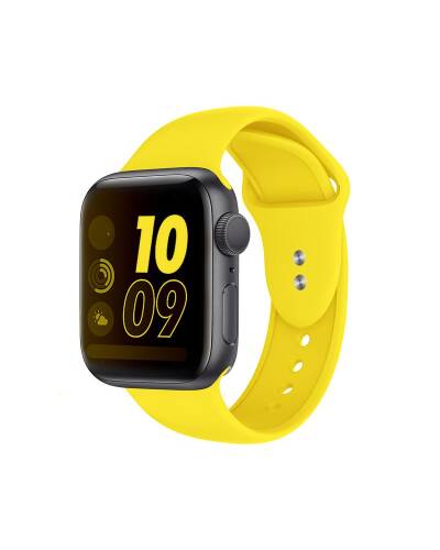Pasek do Apple Watch 38/40/41 mm Crong Liquid Band - żółty - zdjęcie 4