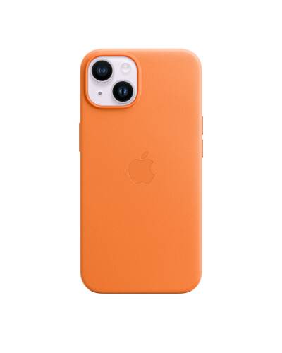 Etui do iPhone 14 Apple Leather Case - pomarańczowy - zdjęcie 4