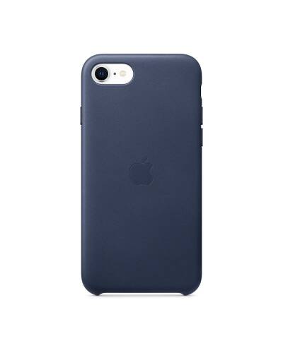 Etui do iPhone SE 2020 Apple Leather Case - niebieskie - zdjęcie 1