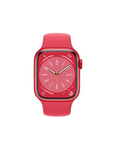 Apple Watch Series + Cellular 8 45mm aluminium w kolorze czerwony z paskiem sportowym w kolorze czerwony - zdjęcie 2