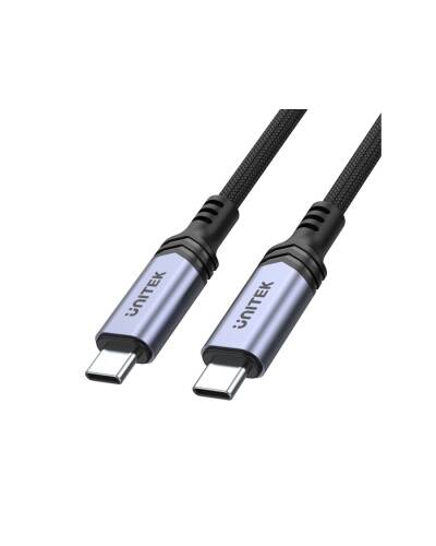 Kabel Unitek USB-C do ładowania PD 240W 2m C14110GY-2M - czarny - zdjęcie 1