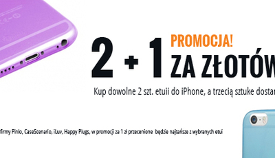 Kup dowolne 2 sztuki etui dla iPhone, trzecie otrzymasz za 1 zł.
