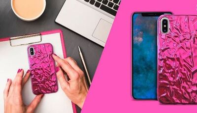 PURO Glam Metal Flex Cover - Etui iPhone X 