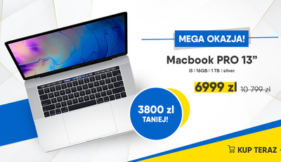 Macbook PRO 13" taniej aż o 3800 zł!