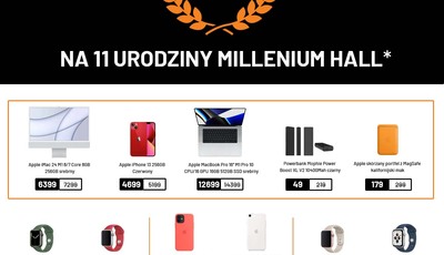 XI Urodziny Millenium Hall - specjalne promocje w TiO.pl