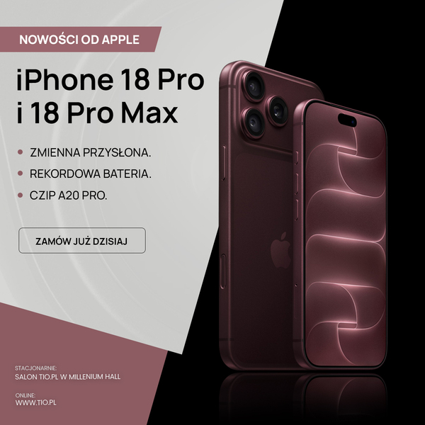 Nowości od Apple: iPhone 18 Pro i 18 Pro Max