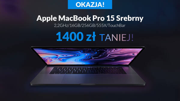 Okazja w salonie TiO - Macbook Pro taniej o 1400 zł