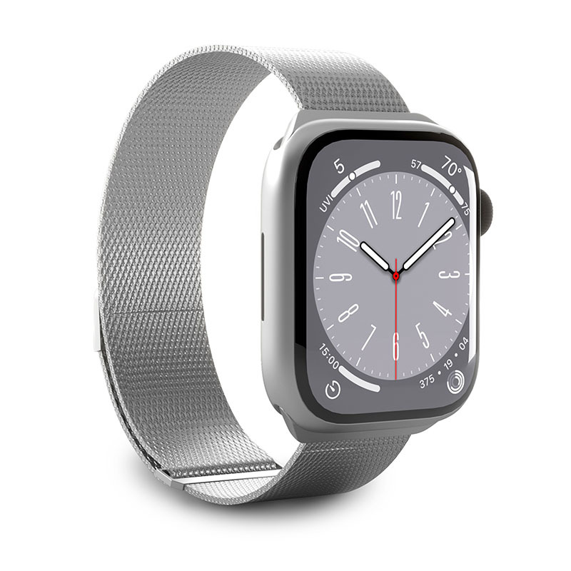 TiO.pl Eksperci Apple: Pasek Apple Watch 44-46mm Puro Milanese srebrny