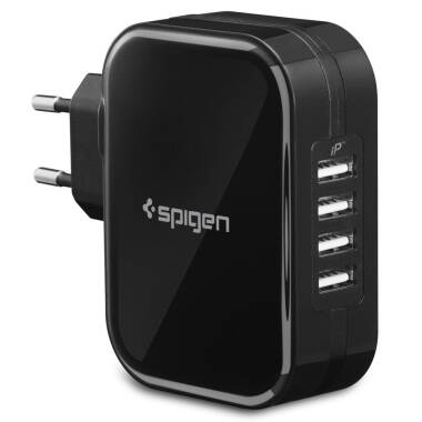 Ładowarka sieciowa Spigen 4xUSB - czarna 