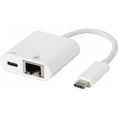 Przejściówka z USB-C na LAN Gigabit eSTUFF - srebrna