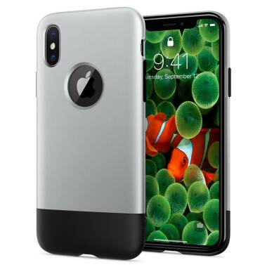 Etui do iPhone X/Xs Spigen Classic One Aluminium - szare
