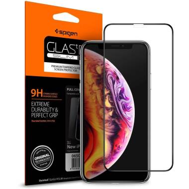 Szkło hartowane do iPhone Xs/X Spigen Glass FC