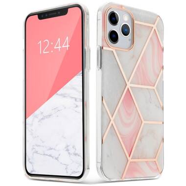 Etui do iPhone 12/12 PRO Tech-Protect Marble różowe 