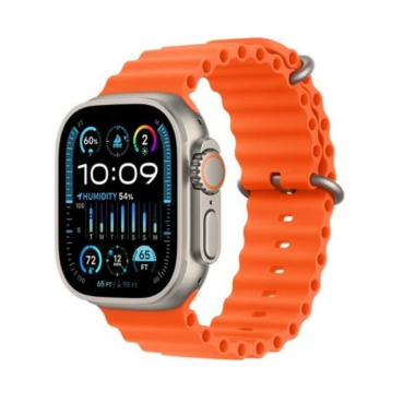 Apple Watch Ultra 2 49mm + Cellular tytan z paskiem Ocean w kolorze pomarańczowym