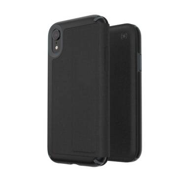 Etui iPhone XR z kieszenią na karty Speck Presidio Folio - czarne