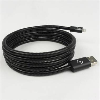 Przewód Lightning do iPhone/iPad Fuse Chicken Titan stalowy 1,5m - czarny