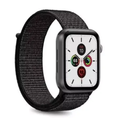 Pasek do Apple Watch 44-45 Puro Nylon - Czarny