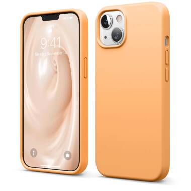 Etui do iPhone 13 Elago Soft Silicon Case - pomarańczowe