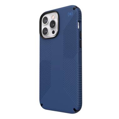 Etui do iPhone 13 Pro Max z powłoką MICROBAN Speck Presidio2 Grip - Coastal Blue/Black