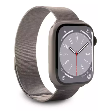 Pasek do Apple Watch 42/44/45mm Puro Milanese Magnetic Band titanium