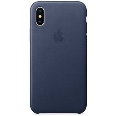 Etui do iPhone X/XS Apple Leather Case  - nocny błękit