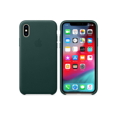Etui do iPhone Xs Apple Leather Case - Forest Green