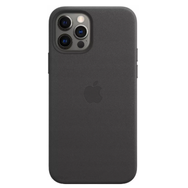Etui iPhone 12/12 Pro Apple Leather Case z MagSafe - Czarne 