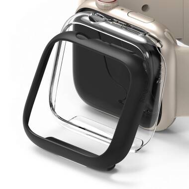 Etui do Apple Watch 41mm Ringke Slim Case - czarne i przezroczyste