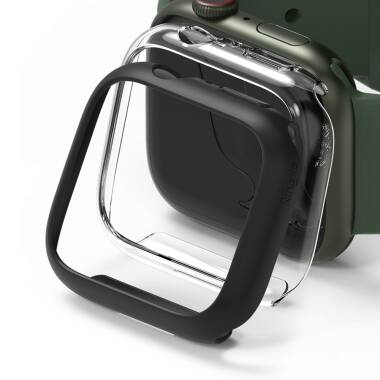 Etui do Apple Watch 45mm Ringke Slim Case 2 pack - czarne i przezroczyste 