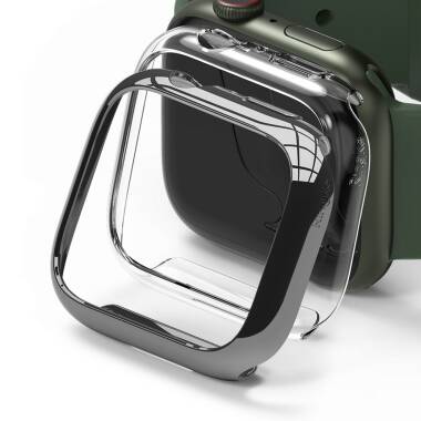 Etui do Apple Watch 45mm Ringke Slim Case 2-pack - szare i przezroczyste 