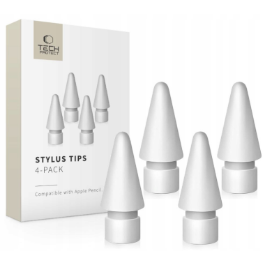 Końcówki do rysika TECH-PROTECT Stylus Tips 4-pack Apple Pencil White