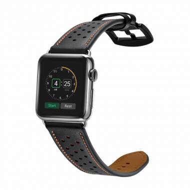 Pasek do Apple Watch 42/44mm TECH-PROTECT Leather - czarny