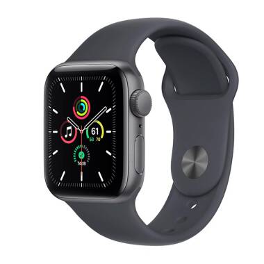 Apple Watch SE 40mm aluminium w kolorze gwiezdnej szarości z paskiem sportowym w kolorze północy