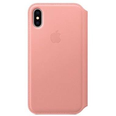  Etui do iPhone Xs Apple Leather Folio Case - różowe