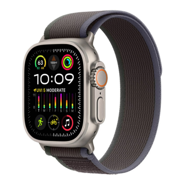 Apple Watch Ultra 2 49mm + Cellular tytan z opaską Trail w kolorze niebieski/czarny - S/M 