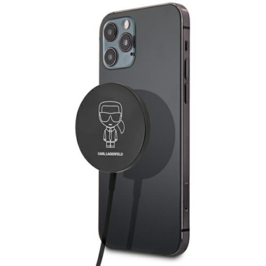 Ładowarka indukcyjna Karl Lagerfeld Iconic Full Body 15W MagSafe - czarna