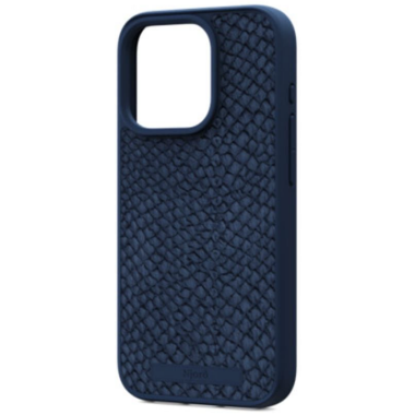 Etui iPhone 15 Pro Njord Salmon Leather MG blue