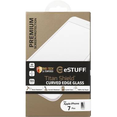 Szkło do iPhone 7/8 plus eSTUFF Curved - białe