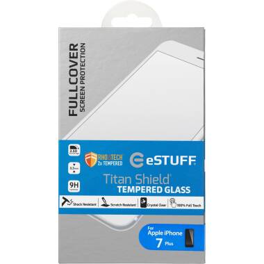 Szkło do iPhone 7/8 plus eSTUFF Fullcover - czarne