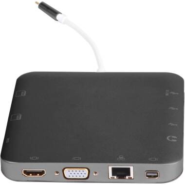 Stacja dokująca eSTUFF USB-C Docking Hub - szara 